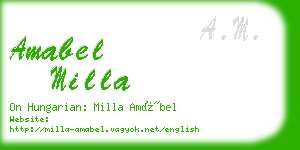 amabel milla business card